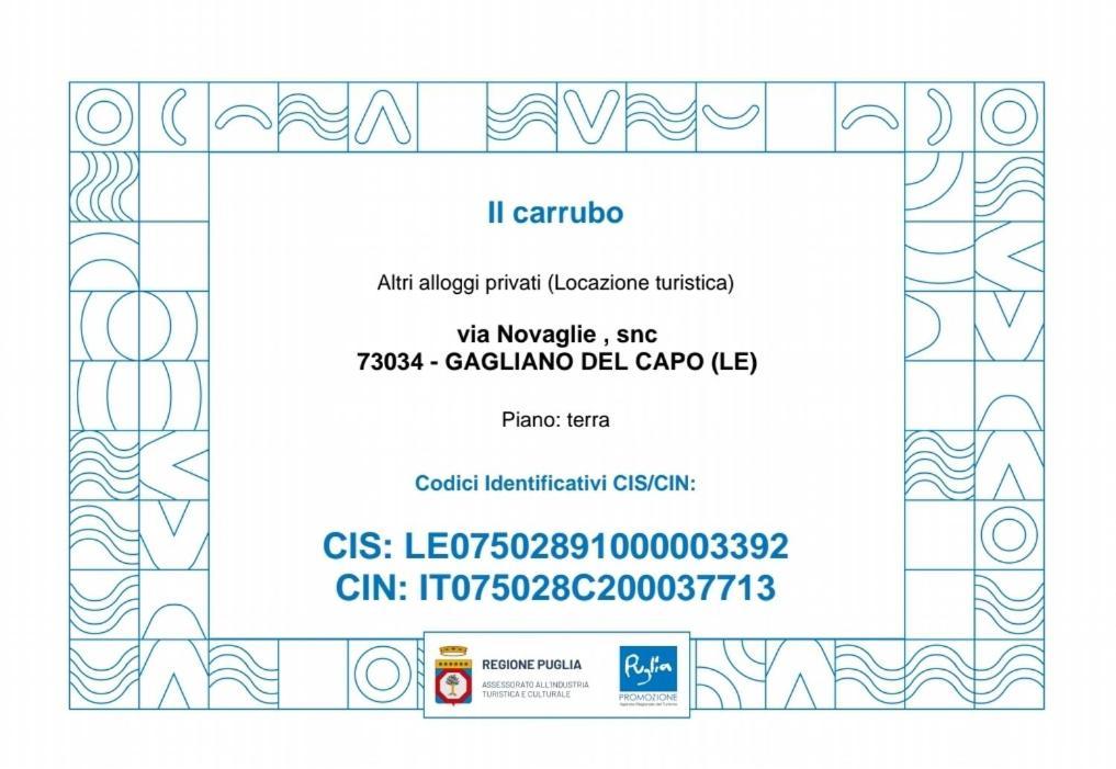 Casa Vacanze "Il Carrubo" Gagliano del Capo Buitenkant foto